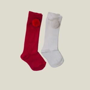 Meia Alta com PomPom